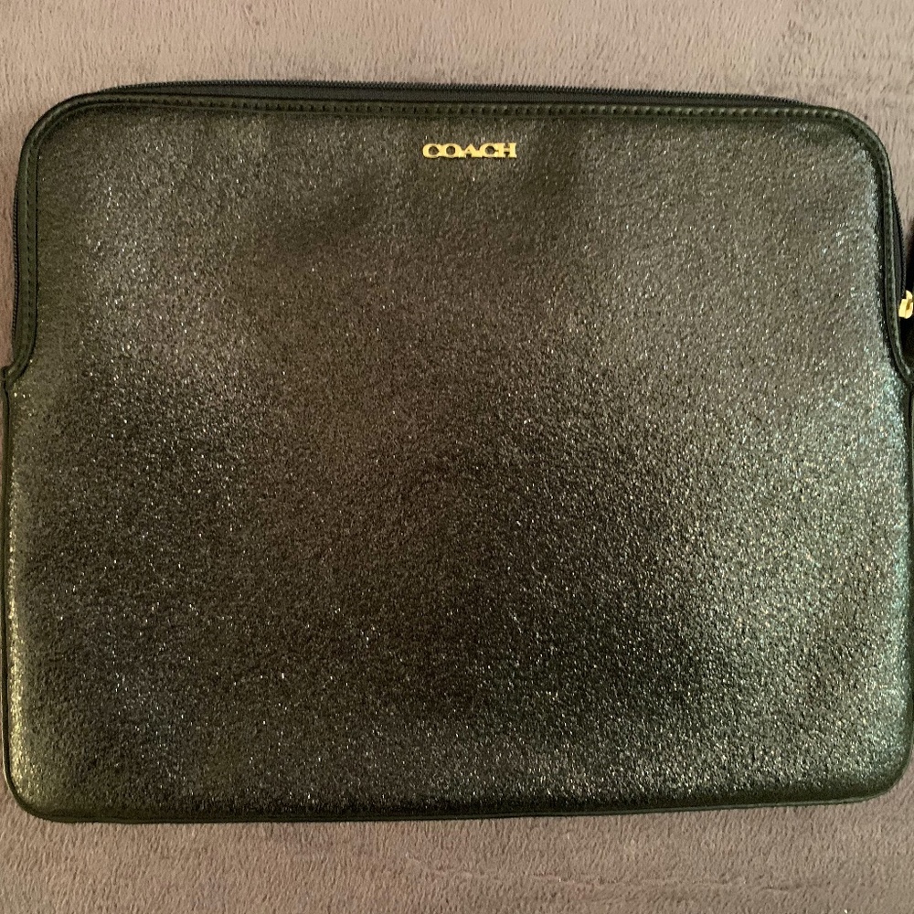 Coach Tablet Case Metallic Silver